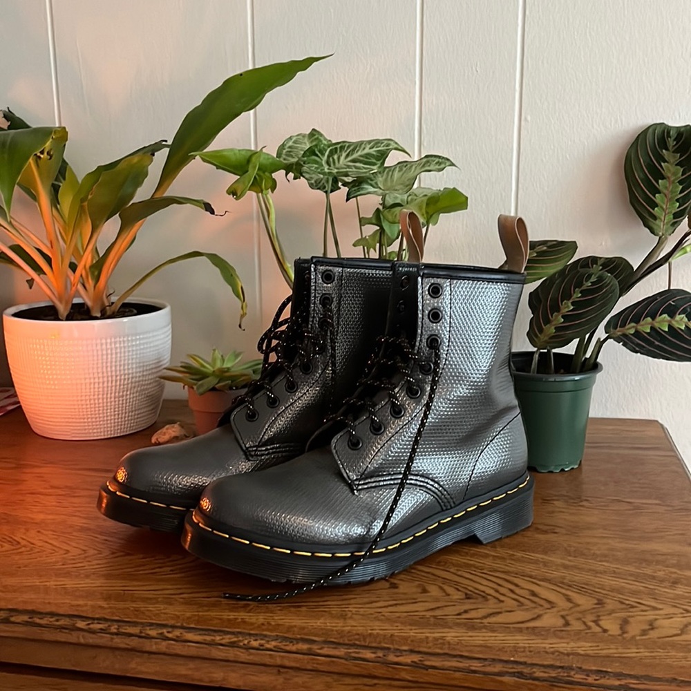 Gunmetal Vegan Dr. Martens